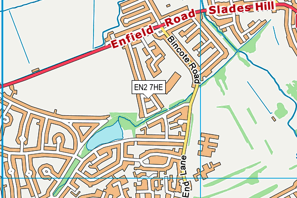 EN2 7HE map - OS VectorMap District (Ordnance Survey)