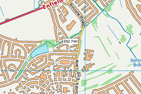 EN2 7HH map - OS VectorMap District (Ordnance Survey)