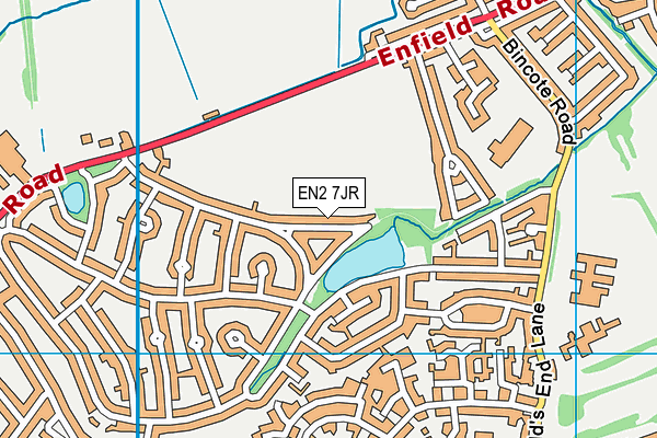 EN2 7JR map - OS VectorMap District (Ordnance Survey)