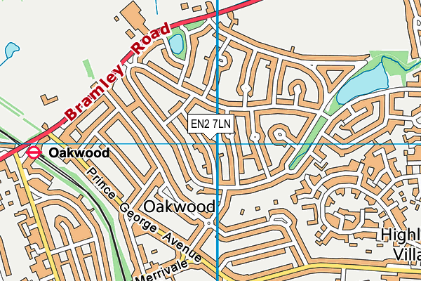 EN2 7LN map - OS VectorMap District (Ordnance Survey)