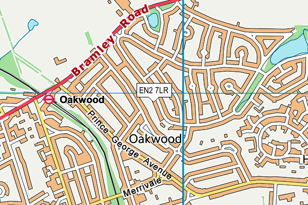 EN2 7LR map - OS VectorMap District (Ordnance Survey)