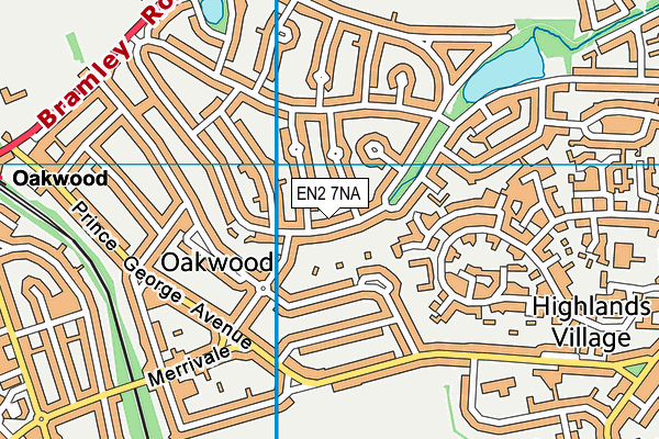 EN2 7NA map - OS VectorMap District (Ordnance Survey)