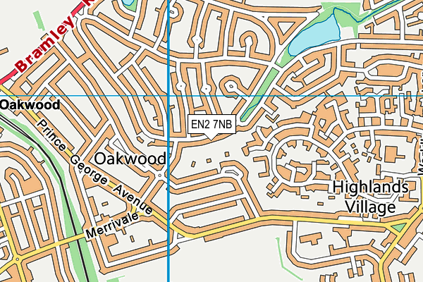 EN2 7NB map - OS VectorMap District (Ordnance Survey)
