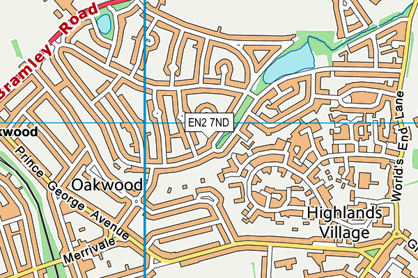 EN2 7ND map - OS VectorMap District (Ordnance Survey)