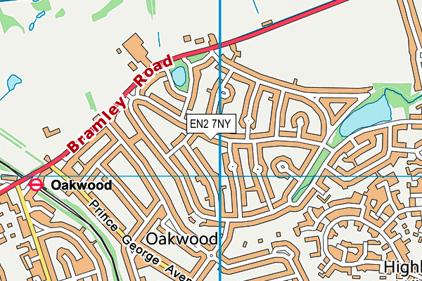EN2 7NY map - OS VectorMap District (Ordnance Survey)