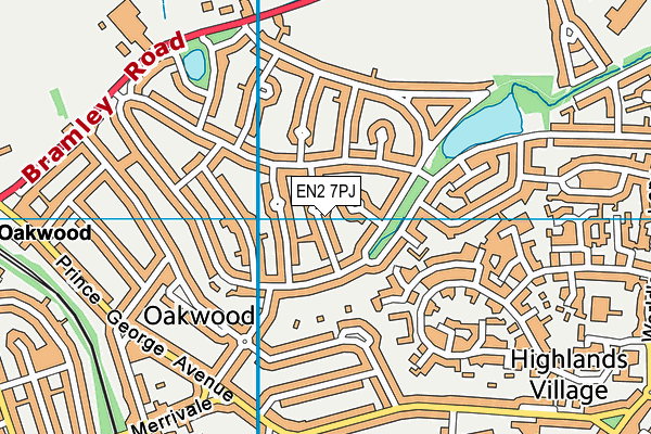 EN2 7PJ map - OS VectorMap District (Ordnance Survey)