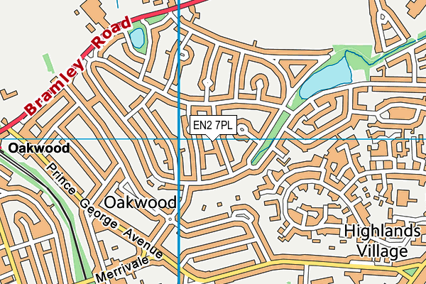 EN2 7PL map - OS VectorMap District (Ordnance Survey)