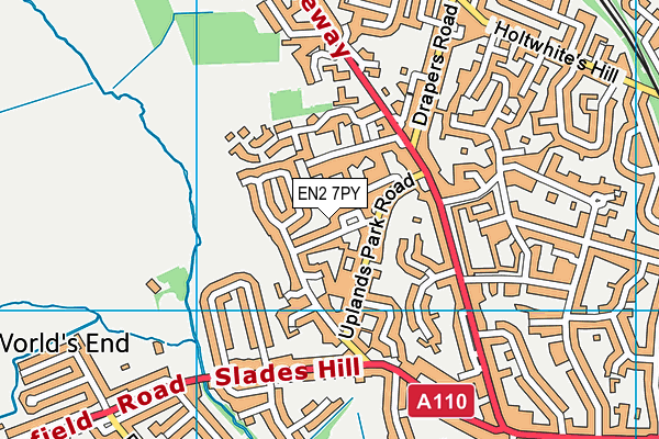 EN2 7PY map - OS VectorMap District (Ordnance Survey)