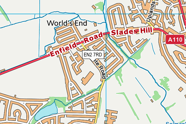 EN2 7RD map - OS VectorMap District (Ordnance Survey)
