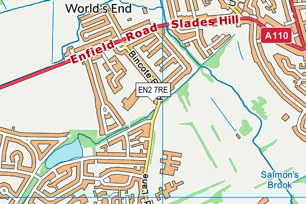Merryhills Primary School map (EN2 7RE) - OS VectorMap District (Ordnance Survey)