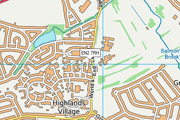 EN2 7RH map - OS VectorMap District (Ordnance Survey)