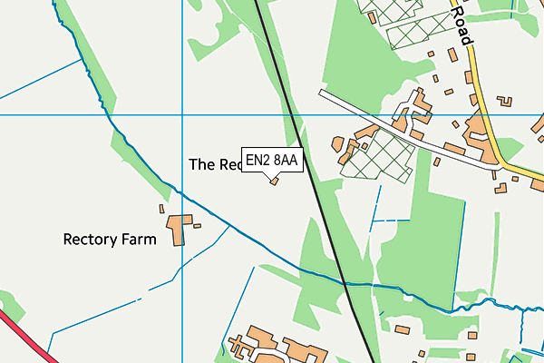 EN2 8AA map - OS VectorMap District (Ordnance Survey)