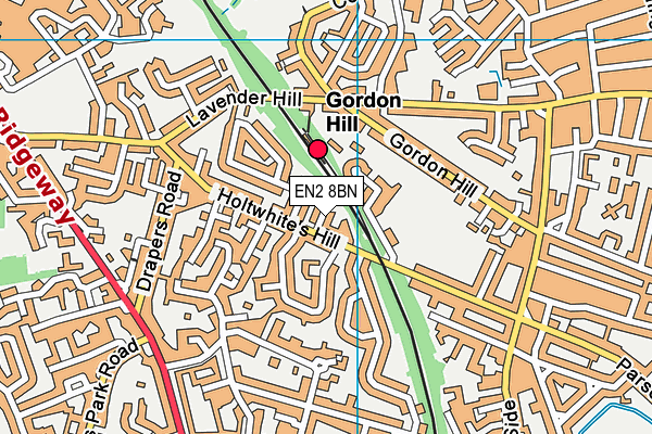 EN2 8BN map - OS VectorMap District (Ordnance Survey)