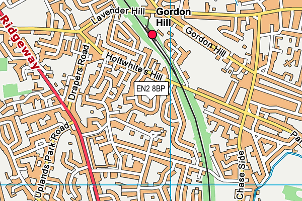 EN2 8BP map - OS VectorMap District (Ordnance Survey)