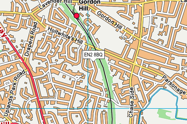 EN2 8BQ map - OS VectorMap District (Ordnance Survey)