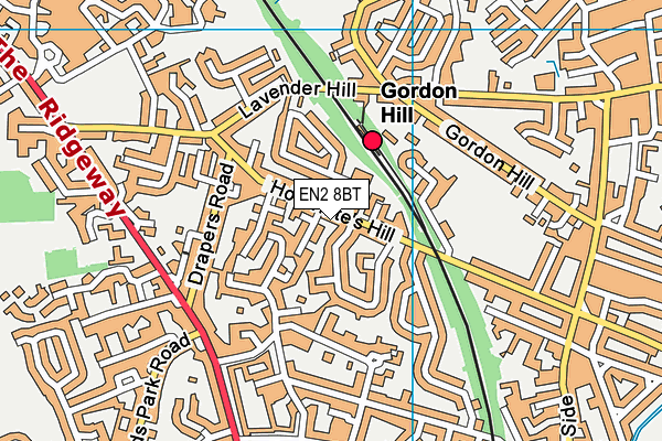 EN2 8BT map - OS VectorMap District (Ordnance Survey)