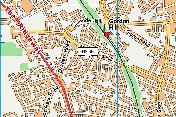 EN2 8BU map - OS VectorMap District (Ordnance Survey)