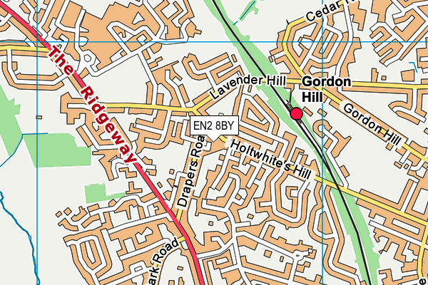 EN2 8BY map - OS VectorMap District (Ordnance Survey)