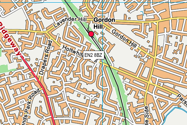 EN2 8BZ map - OS VectorMap District (Ordnance Survey)