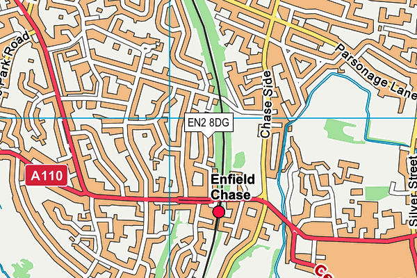 EN2 8DG map - OS VectorMap District (Ordnance Survey)