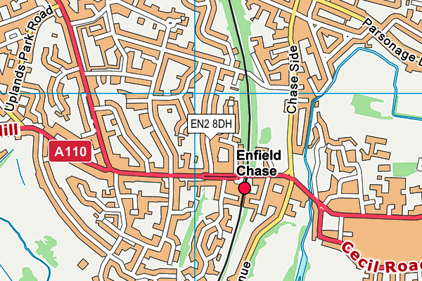 EN2 8DH map - OS VectorMap District (Ordnance Survey)