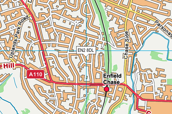 EN2 8DL map - OS VectorMap District (Ordnance Survey)