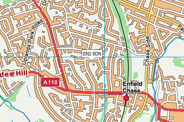 EN2 8DN map - OS VectorMap District (Ordnance Survey)