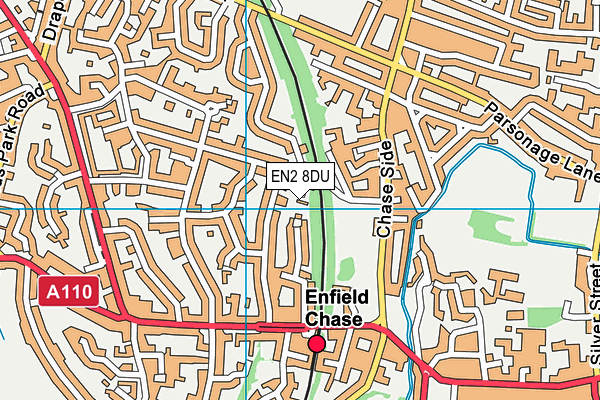 EN2 8DU map - OS VectorMap District (Ordnance Survey)