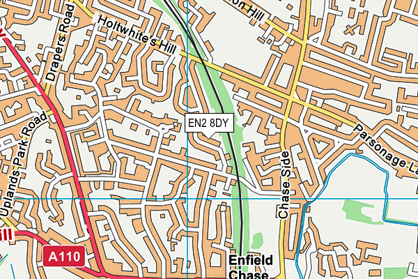 EN2 8DY map - OS VectorMap District (Ordnance Survey)