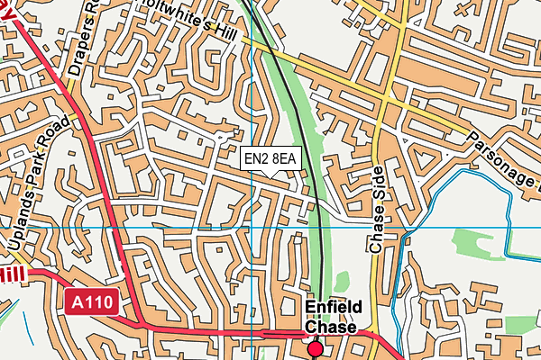 EN2 8EA map - OS VectorMap District (Ordnance Survey)