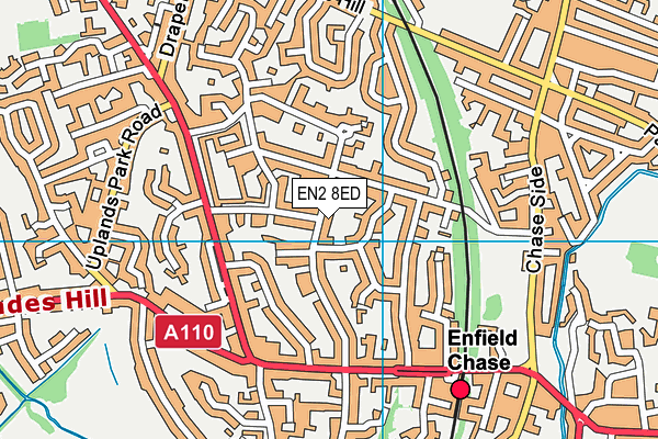 EN2 8ED map - OS VectorMap District (Ordnance Survey)