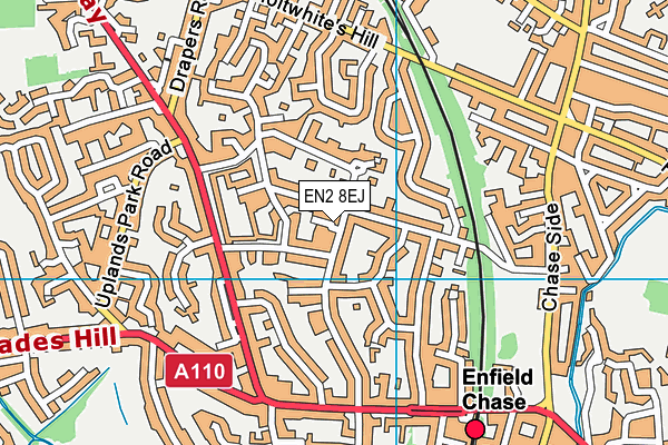 EN2 8EJ map - OS VectorMap District (Ordnance Survey)