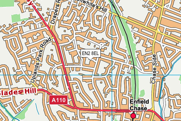 EN2 8EL map - OS VectorMap District (Ordnance Survey)