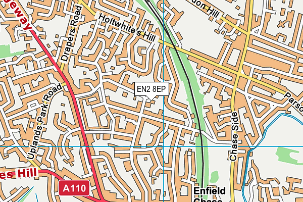 EN2 8EP map - OS VectorMap District (Ordnance Survey)