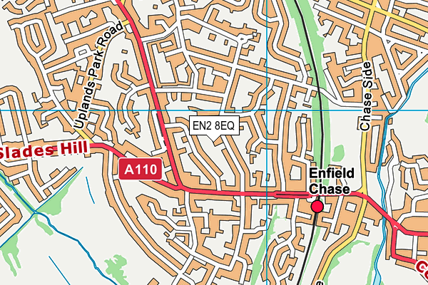 EN2 8EQ map - OS VectorMap District (Ordnance Survey)