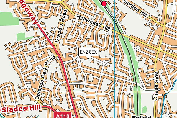 EN2 8EX map - OS VectorMap District (Ordnance Survey)