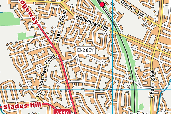 EN2 8EY map - OS VectorMap District (Ordnance Survey)