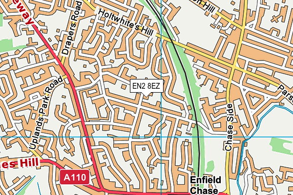 EN2 8EZ map - OS VectorMap District (Ordnance Survey)