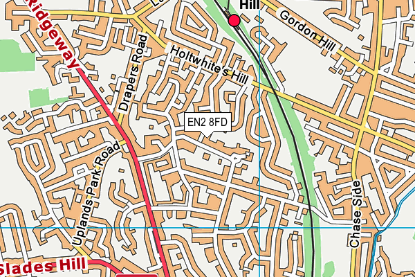 EN2 8FD map - OS VectorMap District (Ordnance Survey)