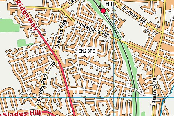 EN2 8FE map - OS VectorMap District (Ordnance Survey)