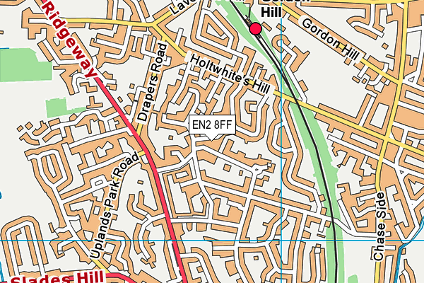 EN2 8FF map - OS VectorMap District (Ordnance Survey)