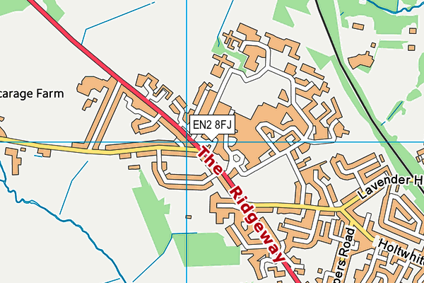 EN2 8FJ map - OS VectorMap District (Ordnance Survey)