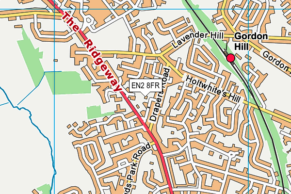 EN2 8FR map - OS VectorMap District (Ordnance Survey)