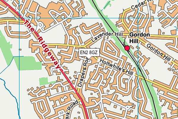 EN2 8GZ map - OS VectorMap District (Ordnance Survey)