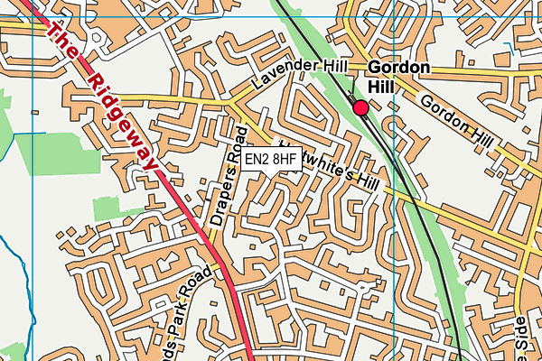 EN2 8HF map - OS VectorMap District (Ordnance Survey)