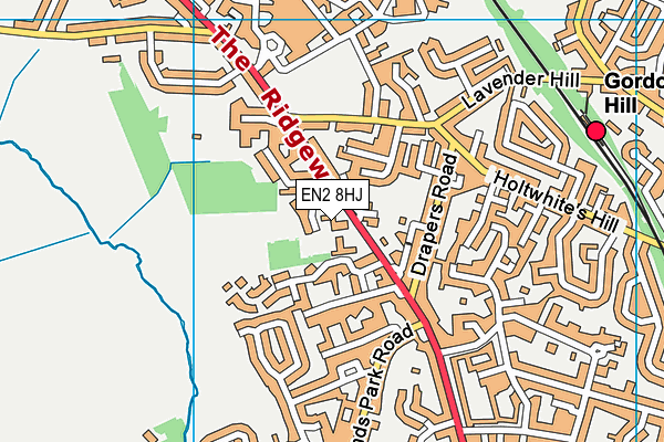 EN2 8HJ map - OS VectorMap District (Ordnance Survey)