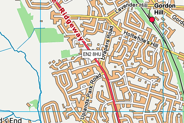 EN2 8HU map - OS VectorMap District (Ordnance Survey)