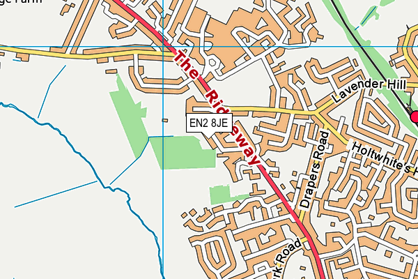 EN2 8JE map - OS VectorMap District (Ordnance Survey)