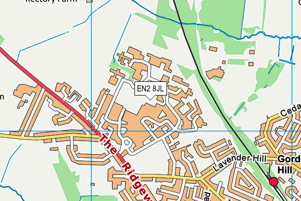 EN2 8JL map - OS VectorMap District (Ordnance Survey)