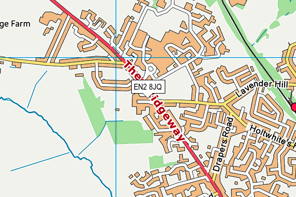 EN2 8JQ map - OS VectorMap District (Ordnance Survey)